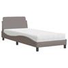 VidaXL Lit avec matelas taupe 90x200 cm tissu, meuble de chambre à coucher, lit simple, cadre de lit incurvé, sommier, lit 3208328