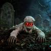 Electric Crawling Skeleton Halloween Decoration Prop with Moving Limbs and Glowing Eyes for Indoor Outdoor Party Haunted House Display