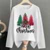 (Asian Size) Letter Lovely Women Autumn Winter Print T Shirt Christmas Holiday Graphic Tee Casual Fashion Top Clothing Long Sleeve T-shirts