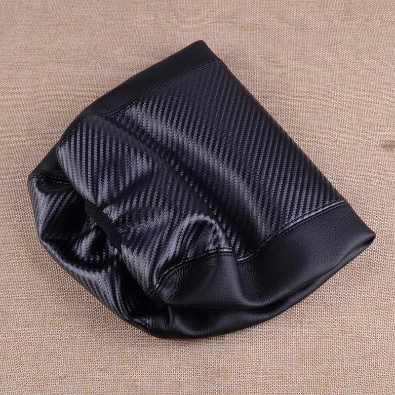 Car Center Console Armrest Box Pad Cover PU fit for Dodge Durango 2011 2012 2013 2014 2015 2016- Carbon Fiber Style Black
