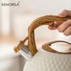 KEMORELA 3L Stainless Steel Boiling Kettle with Hammer Pattern Whistle Heat-Resistant Handle for Gas And Induction Cookers
