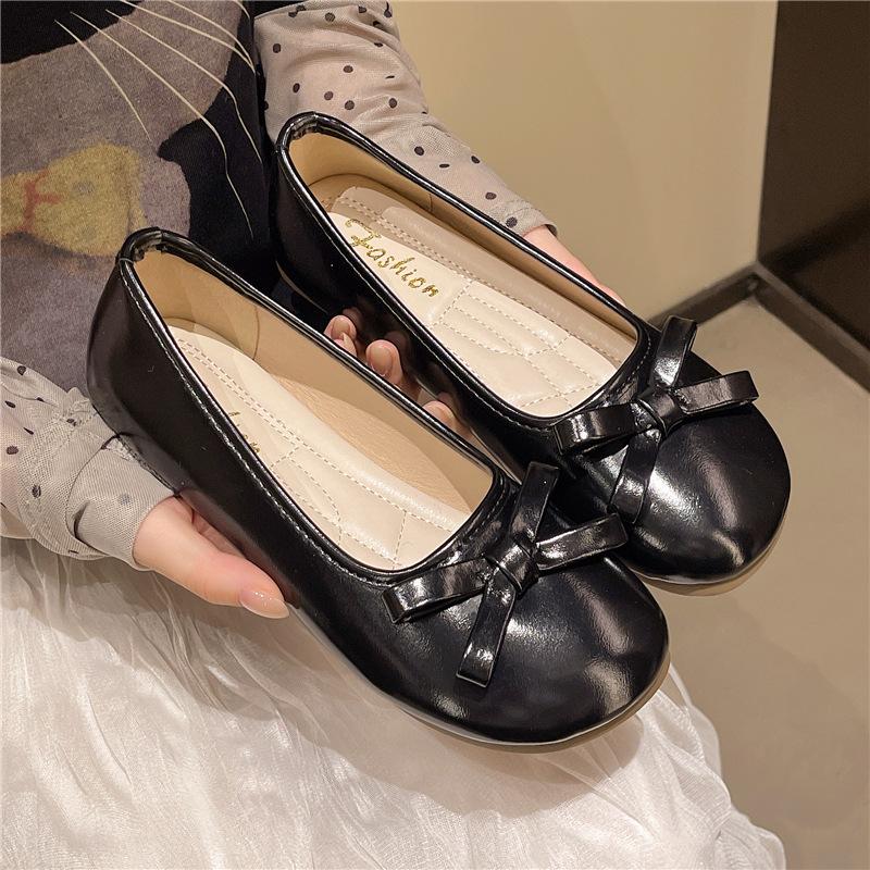 Super Fairy Sweet and Cool Design Mary Jane Shoes 2025 New Internet Celebrity Bow Wear Round Head Single Shoes