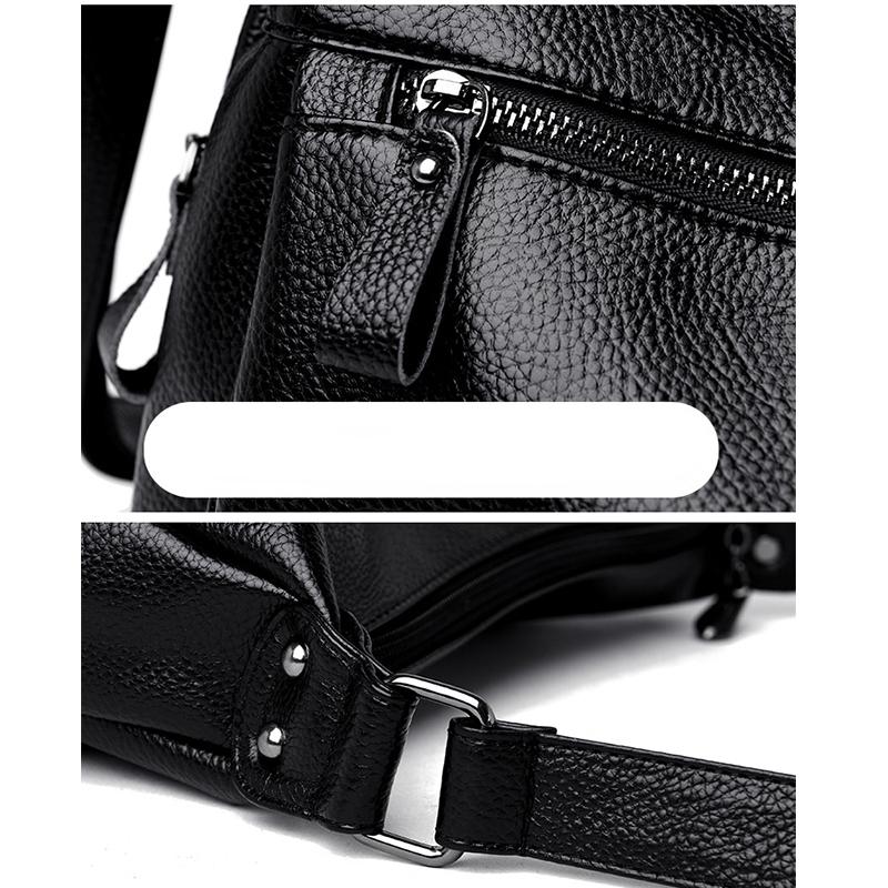 Women's Bag Handbag Fashionable Middle-aged Mother Bag Shoulder Bag Solid Color Ladies Handbag Messenger Bag