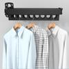 Wall Mounted Foldable Metal Clothes Drying Rack Window Retractable Clothes Drying Rack Home Balcony Folding Clothes Drying Rack