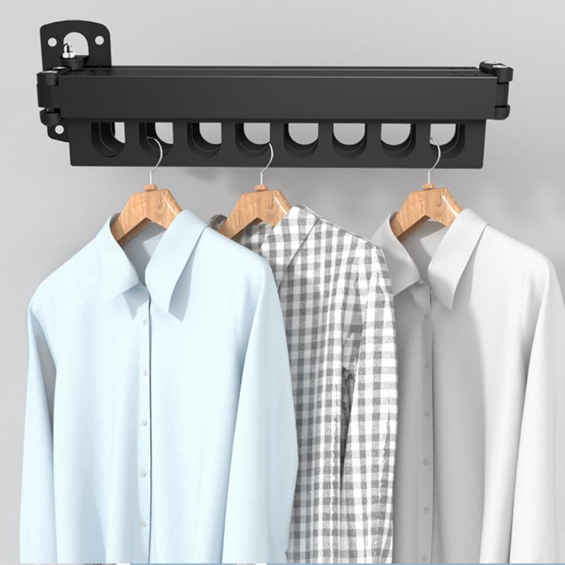 Wall Mounted Foldable Metal Clothes Drying Rack Window Retractable Clothes Drying Rack Home Balcony Folding Clothes Drying Rack