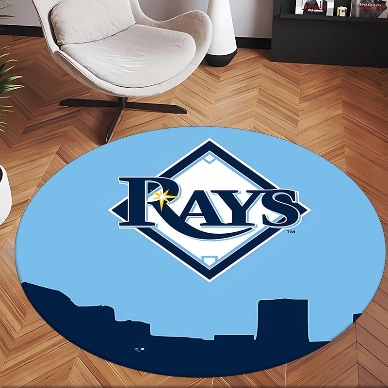 Tampa Bay Rays (29) Round Office Rug Decorative Floor Rug for Office Bedroom Living Room and Home Space