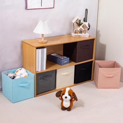 Foldable Storage Box with Reinforced Handle Large Capacity Collapsible Clothes Basket Multi-Functional Organizer