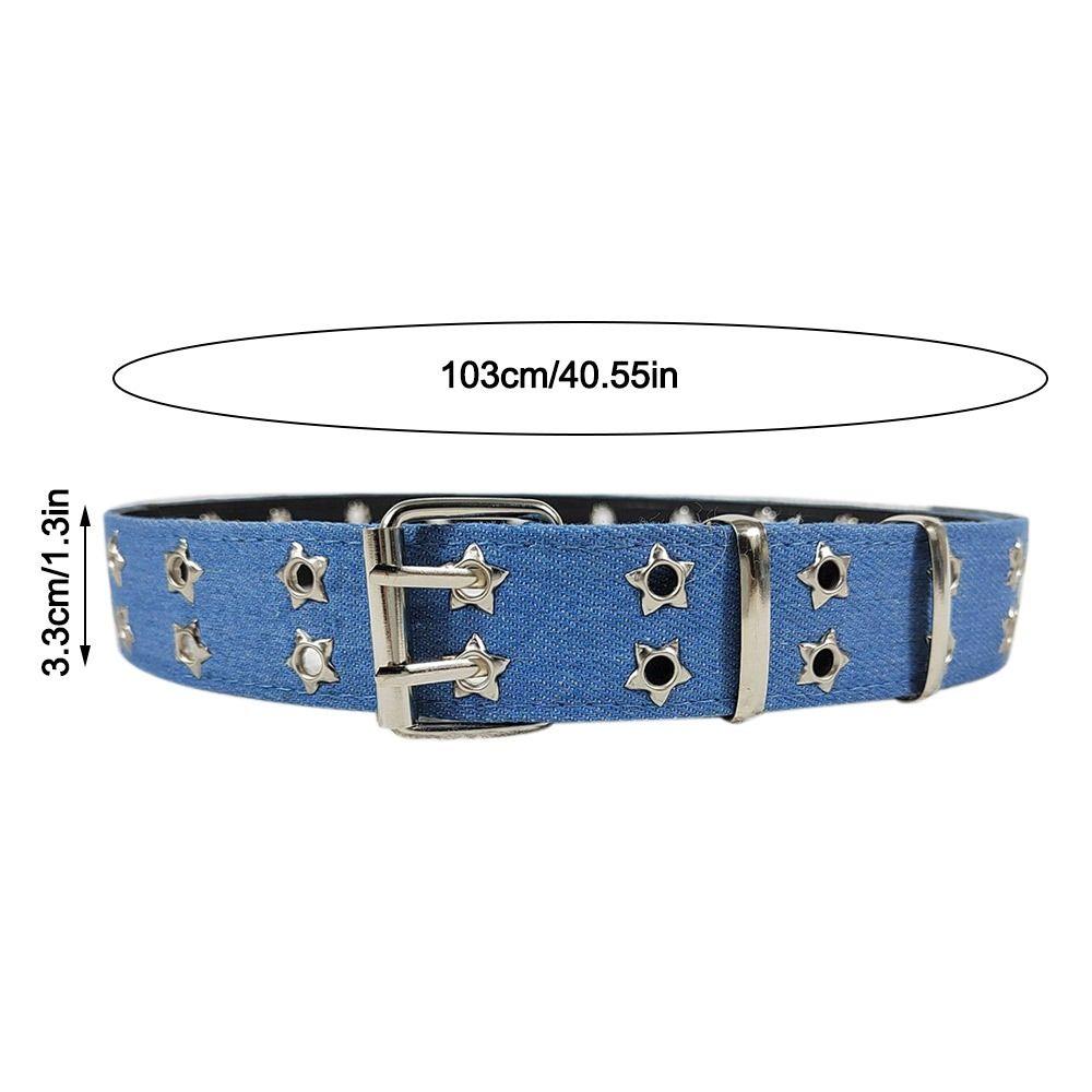 Pop Punk Denim Dopamine Style Jeans Belt Gothic Waist Belt For Men Women All-Match Coat Dress