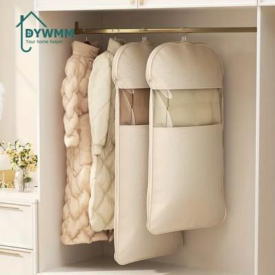 1 Stück Schrank-Hänge-Organizer, Vakuumbeutel für Kleidung, Aufbewahrungstasche mit Aufhänger, platzsparend, durchsichtige Dichtungsbeutel, Kleiderschrank, komprimierte Tasche