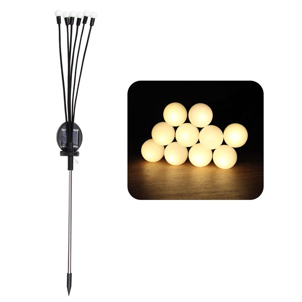 

6/10 светодиодная солнечная лампа-светлячок для улицы, садовая гирлянда, теплый белый, для газона, двора, украшение, уличный светильник на солнечной батарее для террасы