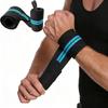 2 Pcs Stripe Elastic Compression Sports Wristband Sweatband Support Wrap for Gym Workout Tennis Weightlifting Adjustable Breathable