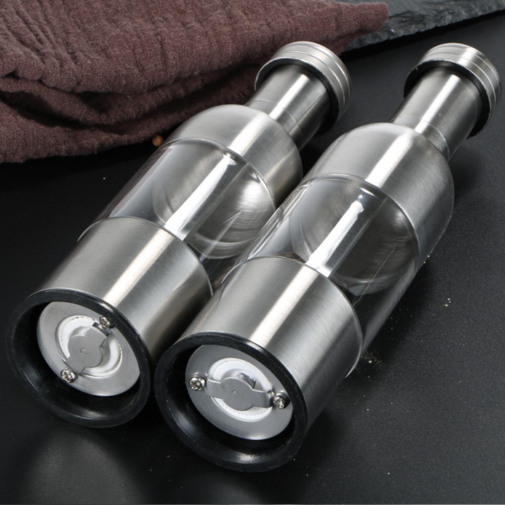 304 Stainless Steel Pepper Grinder Table Black Pepper Grinding Bottle Home Hotel Western-style Steak Seasoning Bottles and Cans