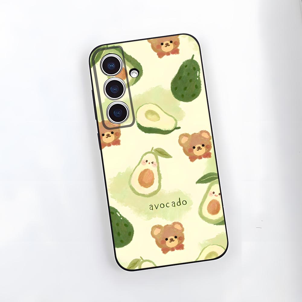 C-Cute Cartoon Avocado Handyhülle Für Samsung S25 Plus S20 S20 Plus S22 Ultra S23 FE S21 Plus S21 Ultra Weiche Hülle
