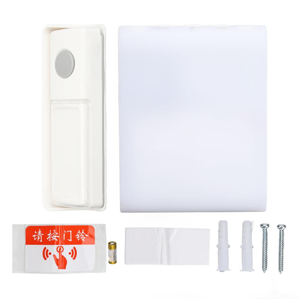 Wireless Doorbells 7 Colors Flashing Light Door Bell LED High Definition Sound Home Doorbells for Baby Elder People