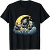 Drei Opossum Mond Süß Mit 3 Opossums Und Totem Mond Lustiges T-Shirt