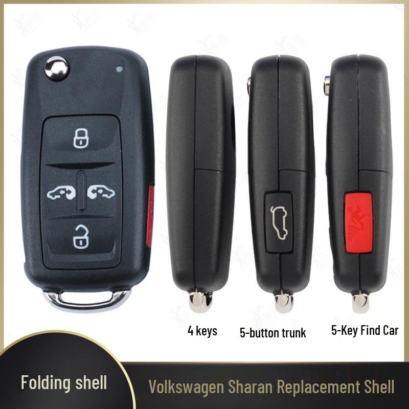 Volkswagen Sharan MQB Folding Key Shell for Caddy Remote Control with Key Blank Replacement.