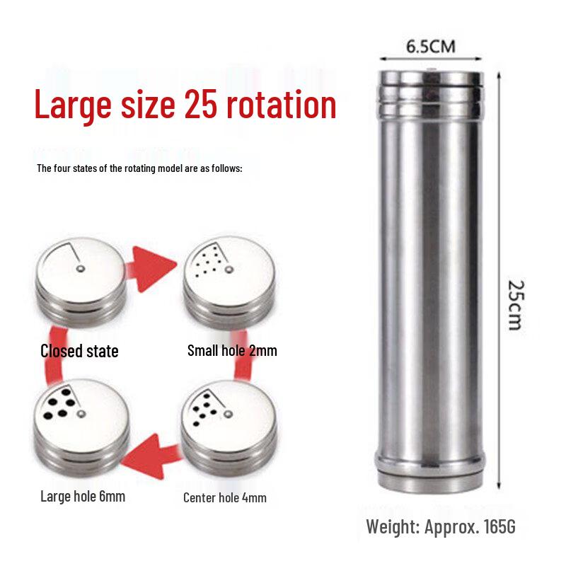 LIEI Stainless Steel Rotary Spice Jars (Set of 5)