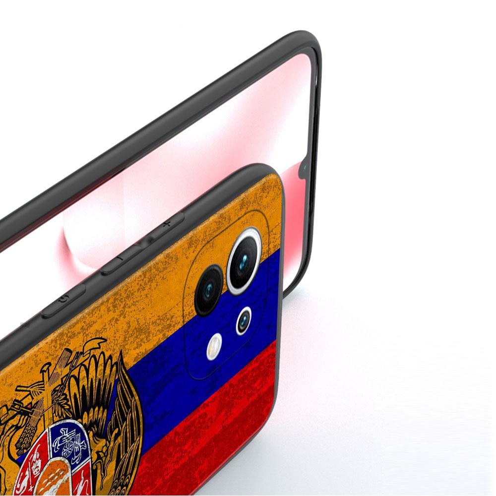 For Xiaomi POCO X4 9T 11T 10T M4 Pro 5G MI 11 Lite M3 X3 NFC F4 GT F3 Armenia Armenians Flag Phone Case Smartphone Black