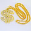 80s 90s Accessories Outfit for Men Hip Hop Costume Kit Old School Rapper Gold Color Dollar Rope Chain Ring Party Jewelry