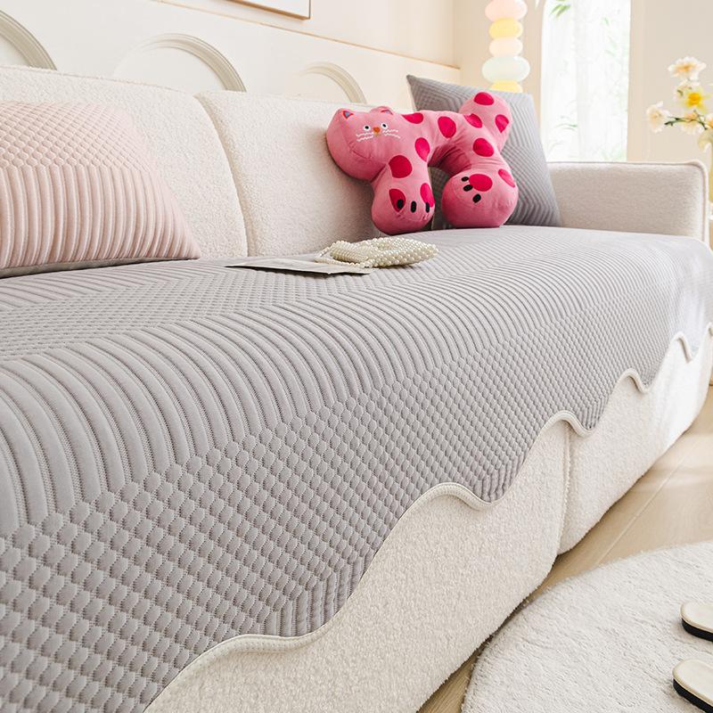 Summer Ice Silk Sofa Cushion Mat Seat Cushion Premium Leather Sofa Cover Summer Cool Non-Slip Cushion