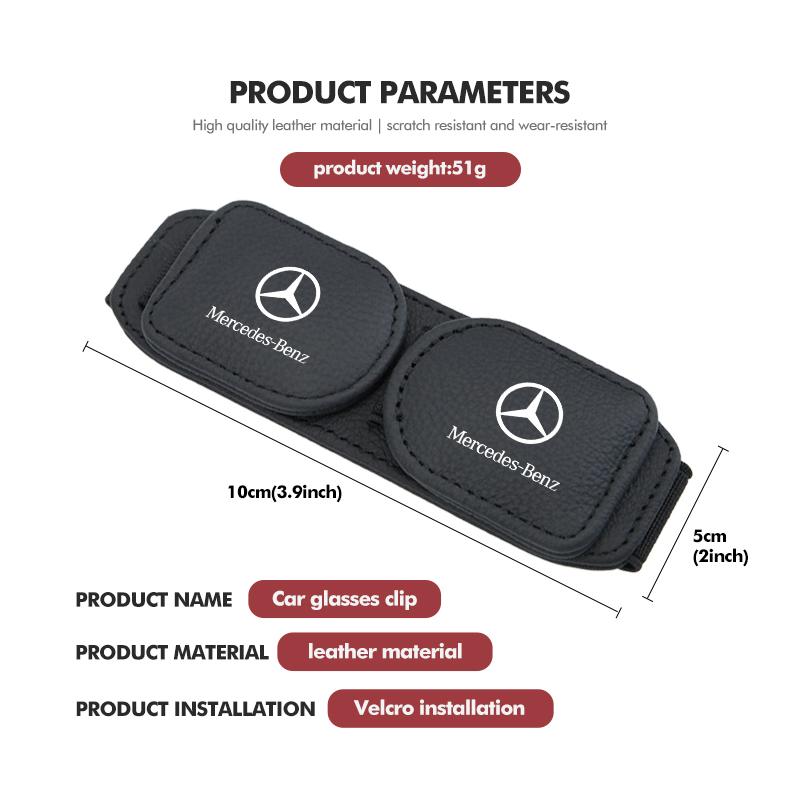 CQV1 Car Sun Visor Glasses Clip Card Ticket Holder Stand Fastener For Mercedes Benz W211 W124 W176 W177 C180 C200 C260 C300 GLC CLE