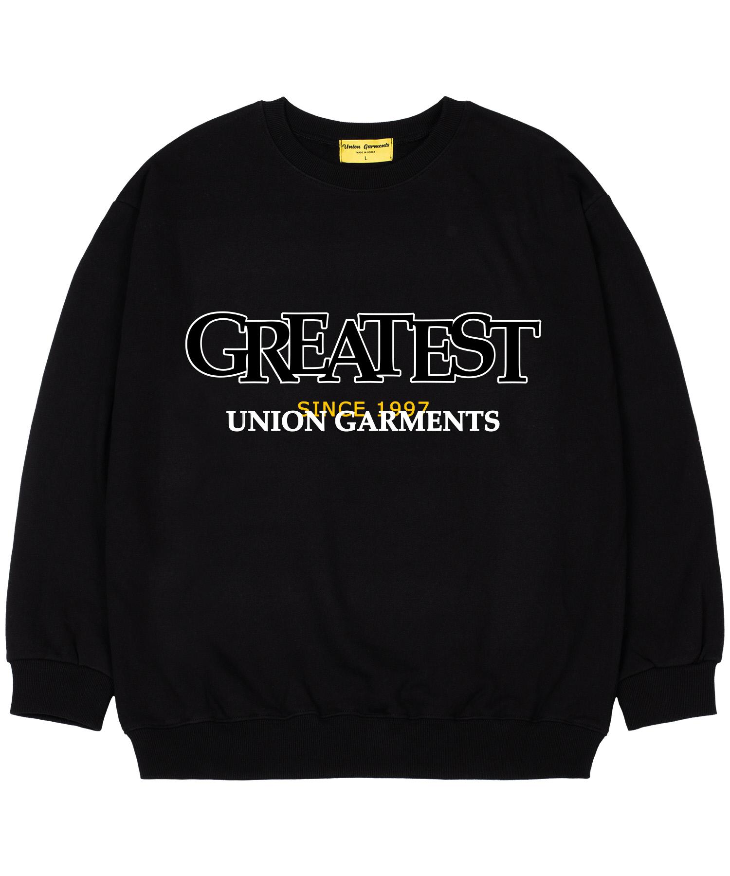 Union Garments [С флисовой подкладкой] Самый большой оверсайз свитшот Черный M