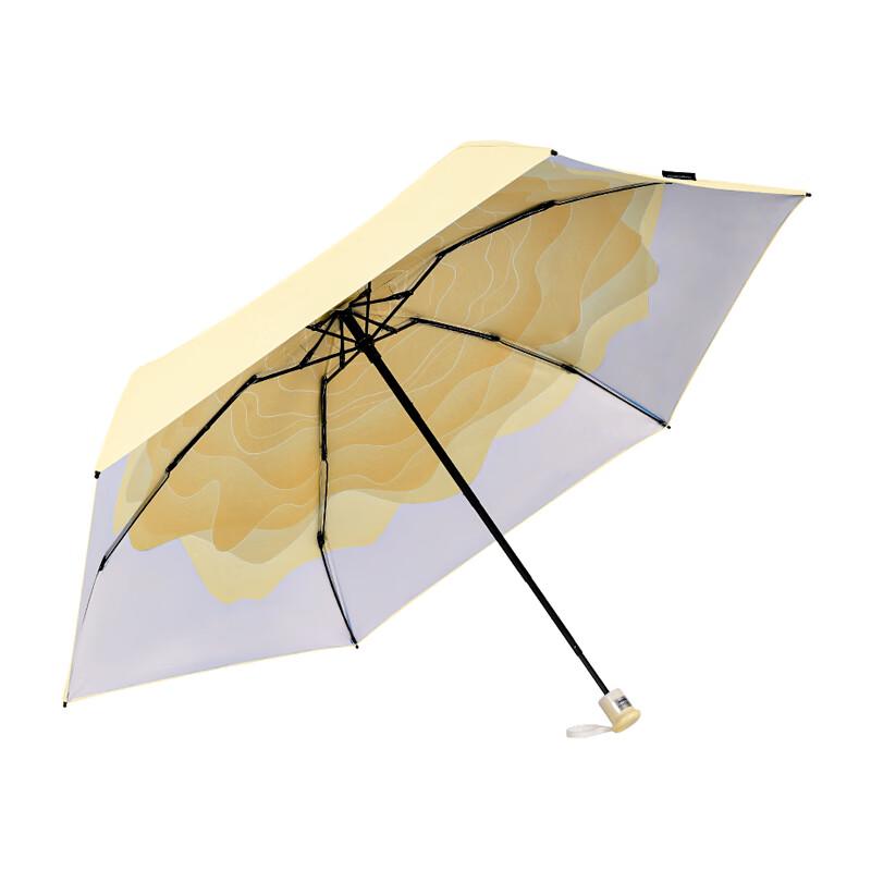 Gradient Floral Compact Travel Umbrella