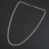 2mm Cuban Chain Necklace For Men Women Vintage Silver Plated Stainless Steel Curb Link Basic Punk Style Choker Collar