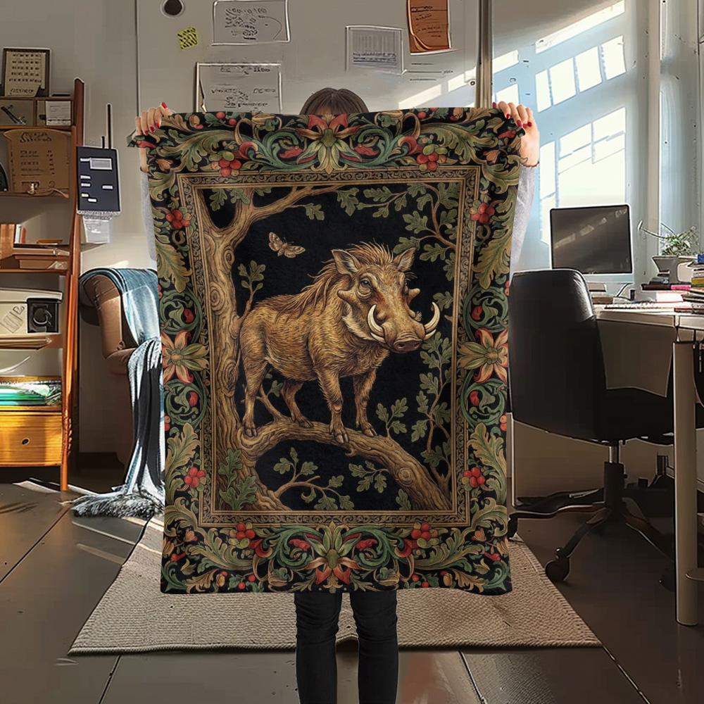 1PC Structural composition Print FlAannel Blanket, High quality Comfortable for All Seasons, Home Decor, Warmth and Comfort