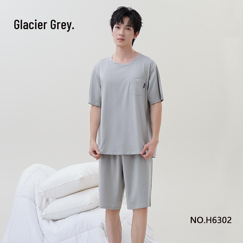 

Summer Modal Pajama Set: Soft, Lightweight Short-Sleeve Homewear for Men & Women XXL