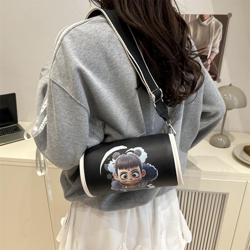 Nezha's Devil's Child Haohai Peripheral Bag Female 2025 New Summer Pillow Bag Cartoon Animation Mobile Phone Oblique Span Bag
