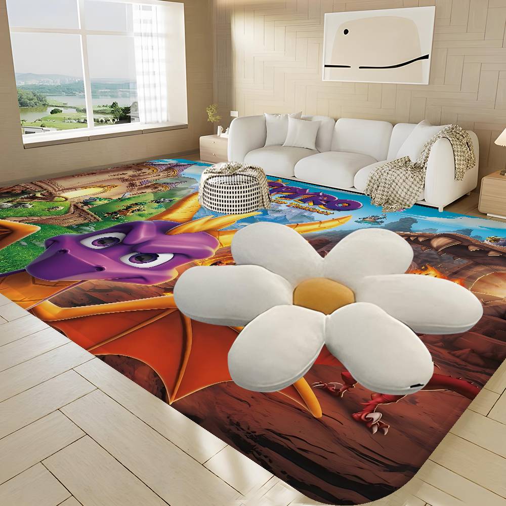 Games S-Spyro Dragon Hallway Carpet Non-Slip Laundry Room Mat Laundry Decor Balcony Child Living Room Toilet Rug