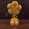 Golden Alloy Rotating Windmill Treasure Bowl: Creative Metal Wealth Ornament