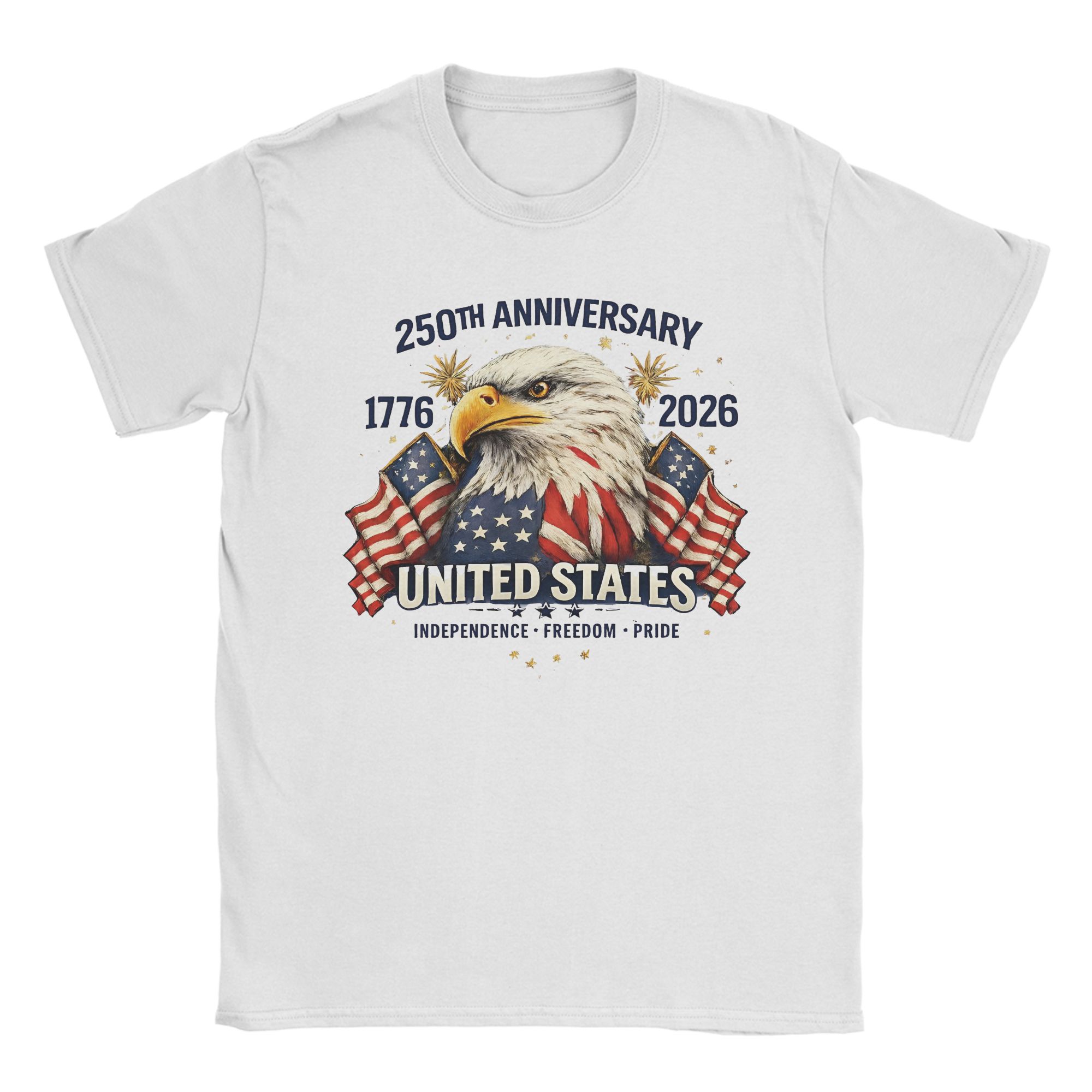 

United States of America 250th Anniversary 17762026 Merch Unisex T Shirts Pure Cotton Tee Graphic Printing Tshirt Clothes M