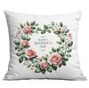 New Mother's Day Creative Wreath Letter Pillow Case Home Sofa Cushion Pillow Case