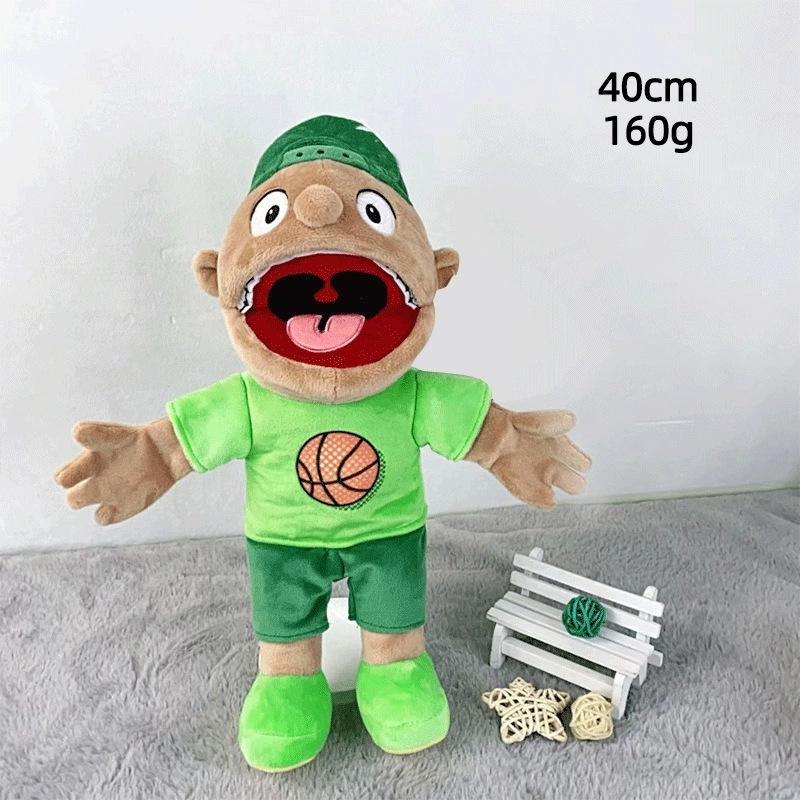 Cartoon Plush Hand Puppet - Funny Open-Mouth Boy Parent-Child Interactive Jeff Puppet Creative Stuffed Toy