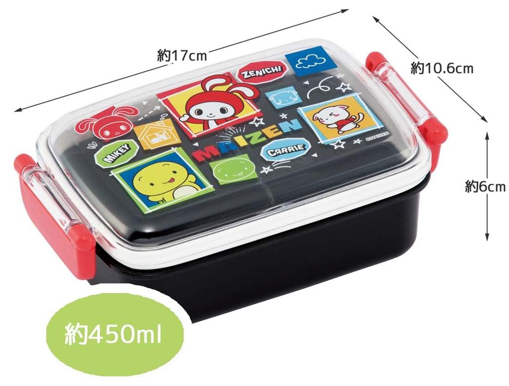 Skater Lunch Single Domed Maizen Made in Kids' Box, Tier, 450ml, Design, Sisters, Antibacterial, Japan, RBF3ANAG-A