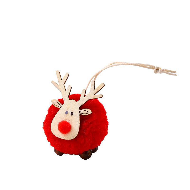 Cartoon Wool Felt Deer Christmas Ornament - Tree Decoration Gift