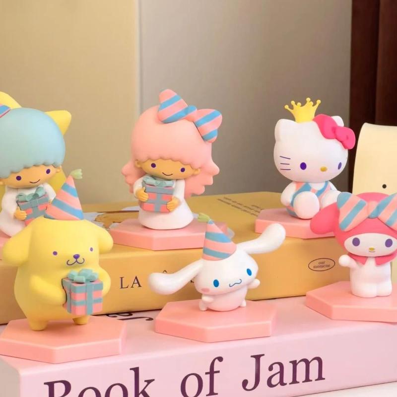 Melody Series Premium Figures Base Assembly Ornament Pudding Dog Greeting Box Baking Cake Figurine Festival Surprise