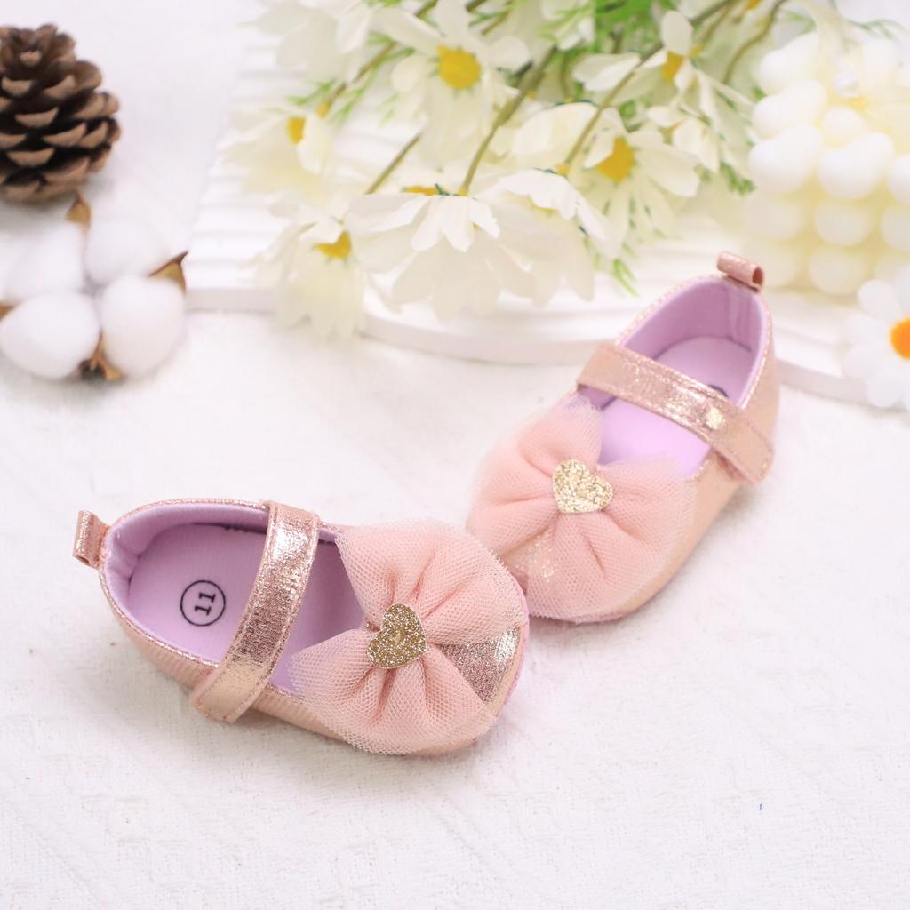 Baby Step Shoes Baby's First Pair of Toddler Shoes Baby Shoes Breathable Non-slip Girls Fashion Shoes Princess Lace Style