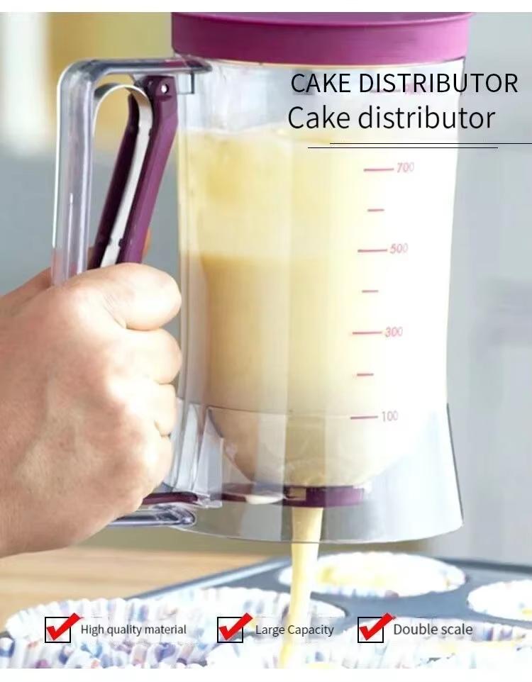 Handhållen smetfördelare för muffins Lättanvänd smetfördelare och smörseparator med mätskåror Kök