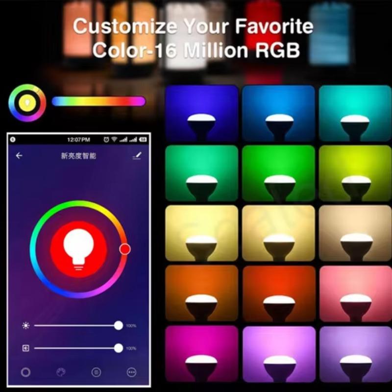 GU10 Smart Bulb, RGBCW Color Changing Alexa LED Light Bulbs 5W - WiFi Track Light Bulbs Dimmable Music Sync 2.4G WiFi for Kitchen, Bedroom