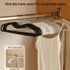 Short-neck Non-slip Clothes Hanger: Skin-feel Film, No Marks, Prevents Shoulder Bumps, Ideal for Home Storage and Organization.