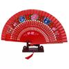 Double-Sided Easy-Open Folding Fan, Group Performance Fan, Retro Fan for Show, Dancing, Bright Red Model Dance Fan, Chinese Style