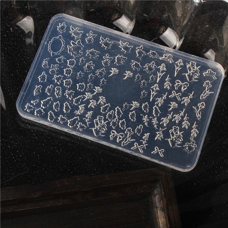 Nails Art Moulds Silicone Template Nails Designing Tool Flower Theme Silicone Handmade Molds for Manicure Creation