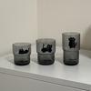 Niche Homemade Black Cat Tempered Glass Cup, Han Nai High Temperature Water Cup Gift, Can Be Stacked Cold Drink Cup