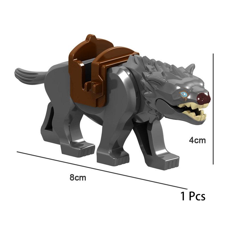 Tribal War Domineering Mount Animals Parts MOC Building Block Set Block Bricks Kits Wolf Boar Horned Sheep Toys  Playsets Compatible With