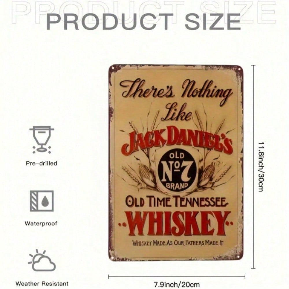 

Vintage Jack Daniels Metal Sign Rustic Wall Art Bar Kitchen Decor Iron Tin Sign Gift For Men 20x30cm разноцветный