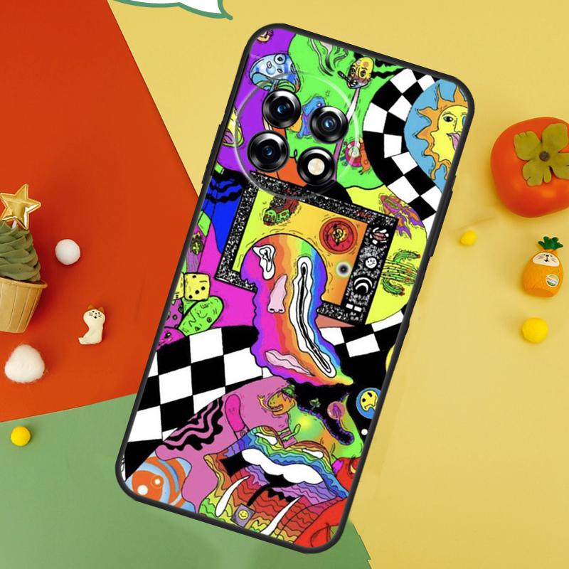 Indie Hippie Art Case For OnePlus 9 10 Pro 11 12 13 15 13T 13R 12R 10T 8T Nord 5 CE 2 3 4 Lite N20 N30 Cover