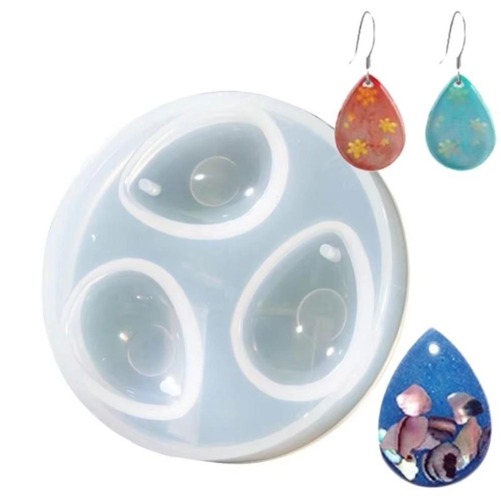 Water Drop Shape Pendant Mold Gem Design Flexibility Resin Jewelry Mold Easy Clean High Transparency Craft Making Tool